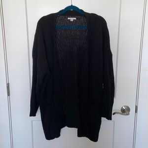 Oversized, Black Knit Cardigan